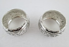 Pair Of Matched Vintage Sterling Silver Napkin Rings - No Monograms