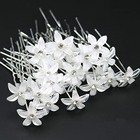 30 Pcs Bride Wedding Hair Pins Flower Bridal Head Clip Crystal Rhinestone White