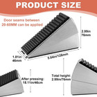 Heavy Duty Adjustable Door Stopper Wedge 3 Tall Spring Loaded Stop New