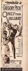1952 Only The Valiant Vintage Movie Print Ad Gregory Peck Barbara Payton