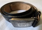 Vtg Tiffany And Co Monogram Belt Size 36 Calfskin  925 Sterling Silver Buckle 