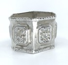 Antique 1860s Coin Silver Hexagonal Napkin Ring 0 74 Oz