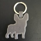 Coach Leather Frenchie French Bulldog Dog Key Chain Fob Keychain Bag Charm