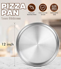 Stainless Steel Pizza Pan 12 Inch  Pizza Pan For Oven  Steel Pizza Tray  Thick R