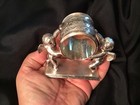 Meriden Brittania  Co  Silver Plate Double Cherubs Napkin Holder Ring Angel Vtg