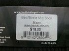 Bad Birdie Men s Mid Golf Sock Black Pima Cotton One Size 3-pairs Nwt 