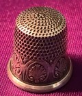 Sterling Silver Thimble Sgg Palmette Design Size 8 American