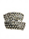 Vintage Rhinestone Musi Shoe Clips With Silver Tone Metal
