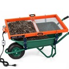 Pvirbravoo Motorized Soil Sifter For Wheelbarrow 30w Electric Compost Sieve Scre