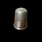 Antique Sterling Silver Sewing Thimble Hand Engraved 19th Century European 4g