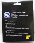 50 Hp Cd   Dvd White Paper Sleeves Disc Storage Protectors W clear Window Flap