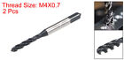 2pcs Spiral Flute Threading Tap M4x0 7 Thread Size Nitriding Coated Hss Tapping