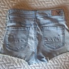 American Eagle Hi-rise Shortie Floral Embroidered Distressed Denim Shorts Size 4