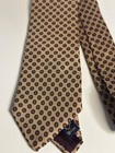 Floral Silk Necktie 3 25  Classic Aop Tie Tan Beige Maroon Formalwear Accessory