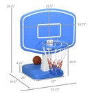 Outsunny Pool Basketball Hoop Poolside With Ball  Pump  Blue