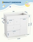 Modern Baby Changing Table Dresser W  5 Drawers And Pad For Bedroom Nursery Use