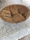 Large  Teak Wood Bowl Hand Crafted  Rustic Farmhouse Cabin 16  X 5  Heavy Sturdy