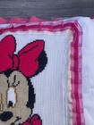 Vintage Minnie Mouse Needlepoint Custom Pillow Hand Made Throw Pillow 22 X 20
