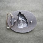 Howling Wolf Western Metal Belt Buckle