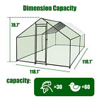 9 8x9 8 Walk-in Metal Chicken Coop Poultry Cage Pet House W  Chicken Run Cover