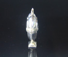 Antique Solid Silver Gilded Heart-shaped Vinaigrette Or Hovedvandsaeg
