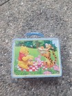 Disney Winnie The Pooh Vintage Lunch Box Metal Tin Rustic Tigger Piglet 10x6x2 5