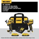 Dewalt Dck225d2 Atomic 20v Max Compact Impact   Drill driver Combo Kit