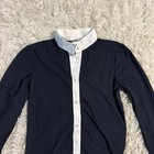 Child   s Size 14 Black Cavalleria Toscana Long Sleeve Horseback Riding Show Shirt