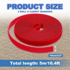 2pcs Carpet Marker Strips 0 6 Inch X 16 4 Ft  Floor Markers Nylon Strip  Red