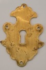 Vintage Solid Escutcheon Brass Skeleton Key Hole Cover With 3  X 2  Unique 