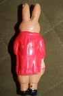 Vintage Celluloid Easter Bunny Rabbit In Coat W  Egg Basket