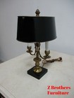 Vintage Brass Italian Regency Toll Table Lamp Light Candelabra