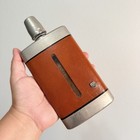Vintage German Pocket Flask With Brown Cover