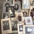 Huge Antique Photograph Lot 35 Card Photos Family Kids Portraits C 1880-1910