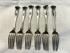 Vintage 1847 Rogers Bros Grape Pattern Silverplate 17 Pc Knives  Forks  Spoons