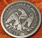 1848 Seated Liberty Quarter Vg-f