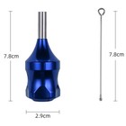 Dark Blue 30mm Tattoo Zinc Alloy Cartridge Grip With 78mm Needle Plunger New