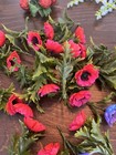 Big Lot Of Vintage Plastic Flowers For Crafting 