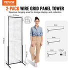 Vevor 2  X 5 6  Grid Wall Panels Tower  2 Packs Wire Gridwall Display Racks With