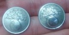 Wwi French Button  Unpainted Silver Finish Large Buttons By The Each