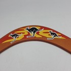 Vintage Australian Wooden Boomerang 16  Souvenir Kangaroos 1980s