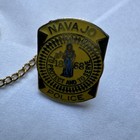 Vintage Navajo Police 1868 To Protect And To Serve Yellow Pin Mutual Gold Tone
