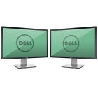     dual Dell Hp 19 22  23  19  20  Lcd Widescreen Monitor W stand Cable Vga 1080p