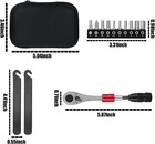 28 Pcs Bike Tool Kit Torque Wrench Mini Pump Portable Bicycle Repair Sets