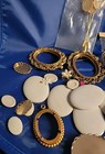 Huge Lot Of Jewelry Making Craft Supplies Findings Ceramic Blanks Vintage New