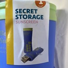 Secret Storage Sunscreen Bottle Safe Hidden Compartment Travel Stash Blue green