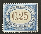 Travelstamps  San Marino Stamps Scott  j23  C 25  Mint Original Gum Moglh