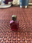 Cranberry Glass Miniature Perfume Bottle With Brass Cap