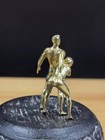 Golden Solid Bronze Copper Statue Hand Carved Penis Love Man Woman Amulet Toy