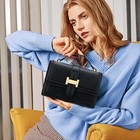 Kkxiu Crossbody Bags For Women - Top Handle Purses For Lady  Leather B-black